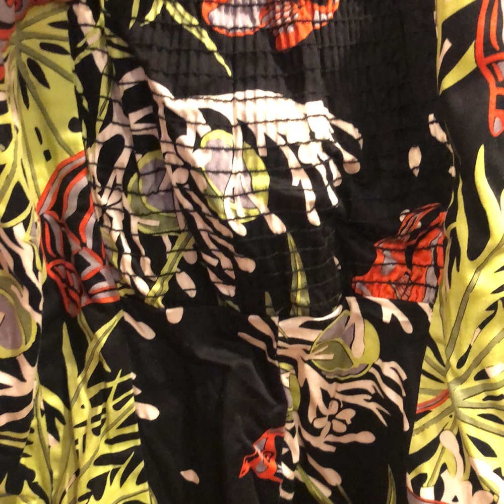 Nanette Lepore Seashell Seaweed Black Halter Dress Y2K Vintage Size 6 Cotton - Picture 3 of 5